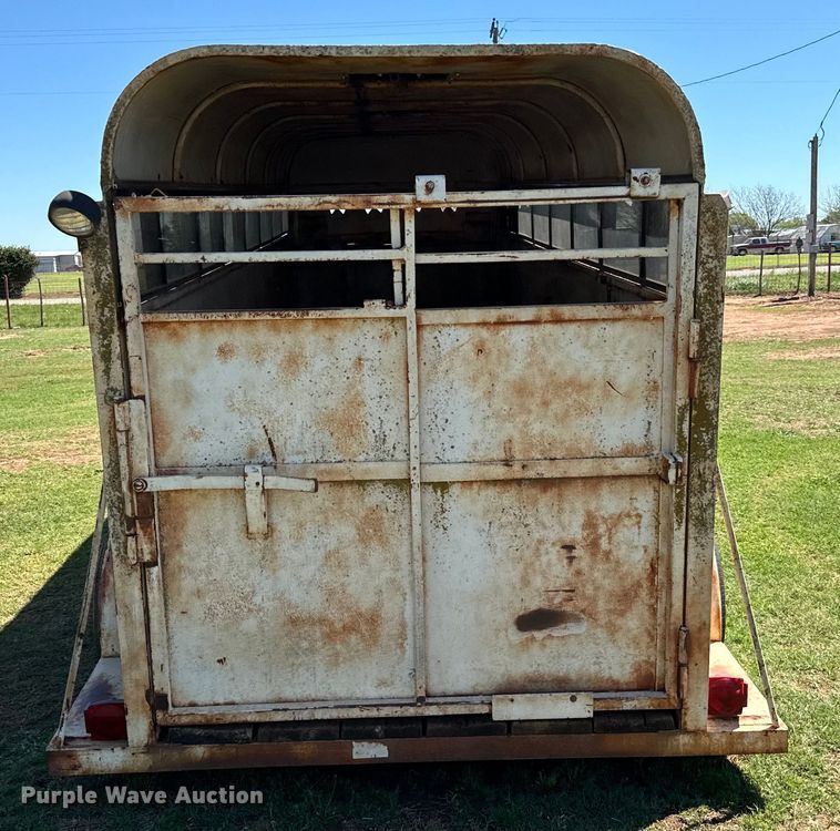 image for item EJ0441 Shop built livestock trailer
