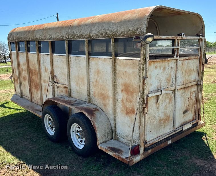image for item EJ0441 Shop built livestock trailer