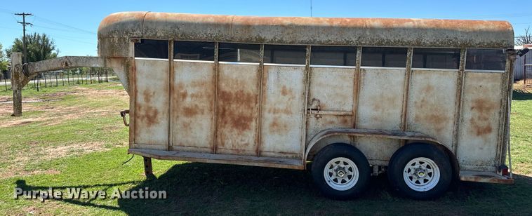 image for item EJ0441 Shop built livestock trailer