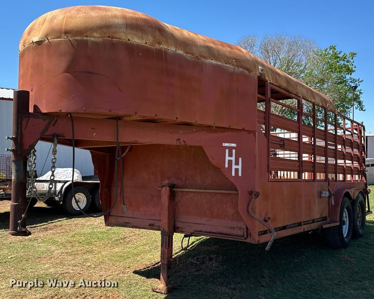 image for item EJ0442 Shop built livestock trailer