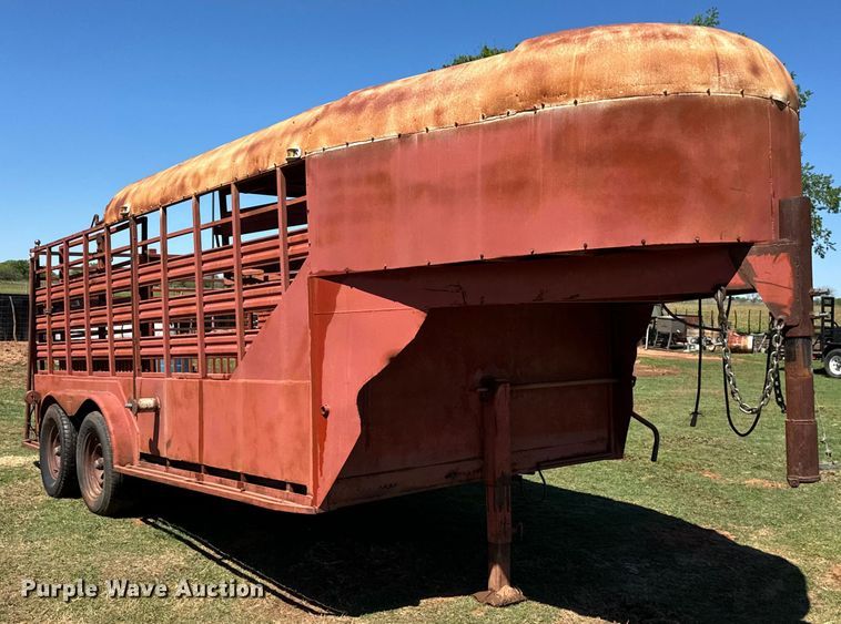 image for item EJ0442 Shop built livestock trailer
