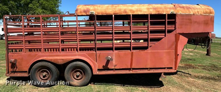 image for item EJ0442 Shop built livestock trailer