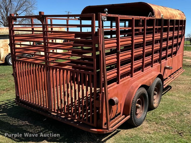 image for item EJ0442 Shop built livestock trailer