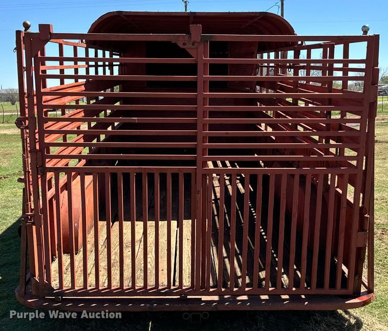 image for item EJ0442 Shop built livestock trailer