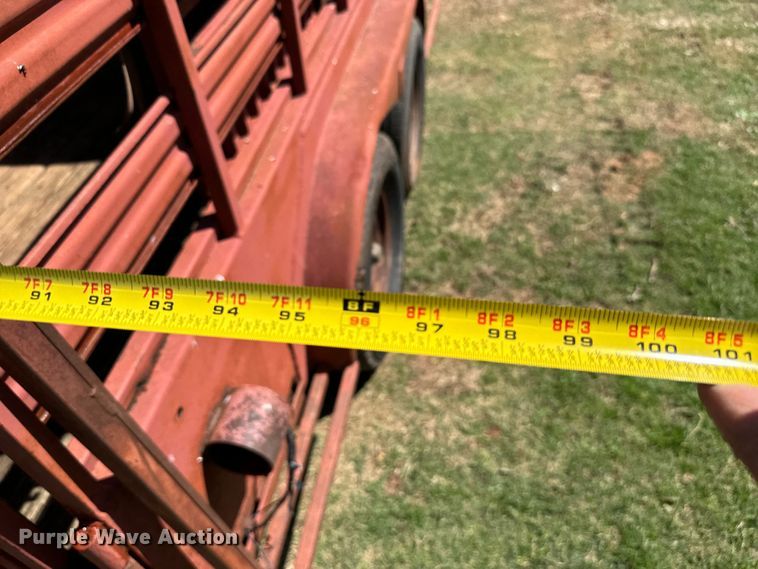 image for item EJ0442 Shop built livestock trailer