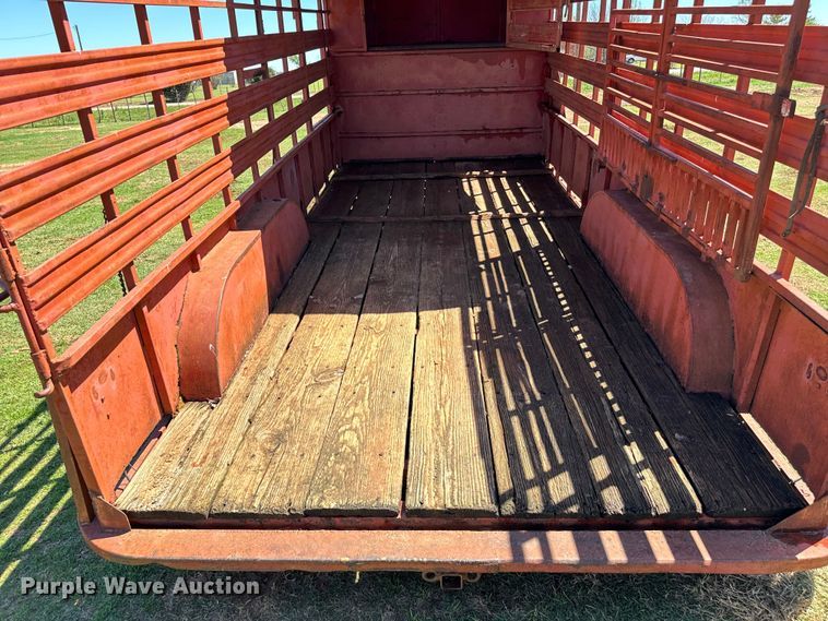 image for item EJ0442 Shop built livestock trailer