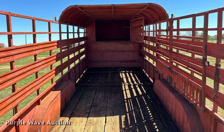 image for item EJ0442 Shop built livestock trailer