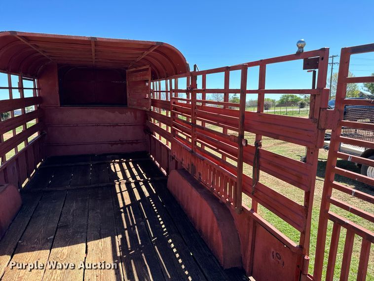 image for item EJ0442 Shop built livestock trailer