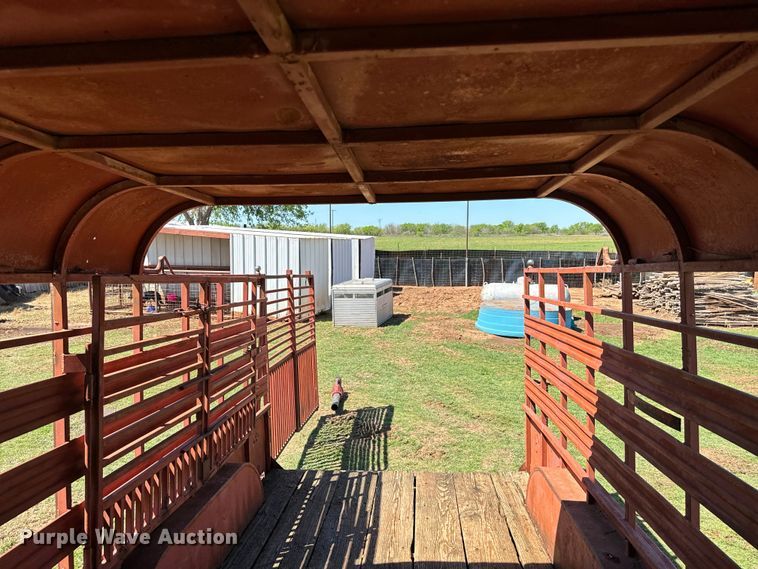 image for item EJ0442 Shop built livestock trailer