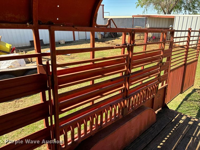 image for item EJ0442 Shop built livestock trailer
