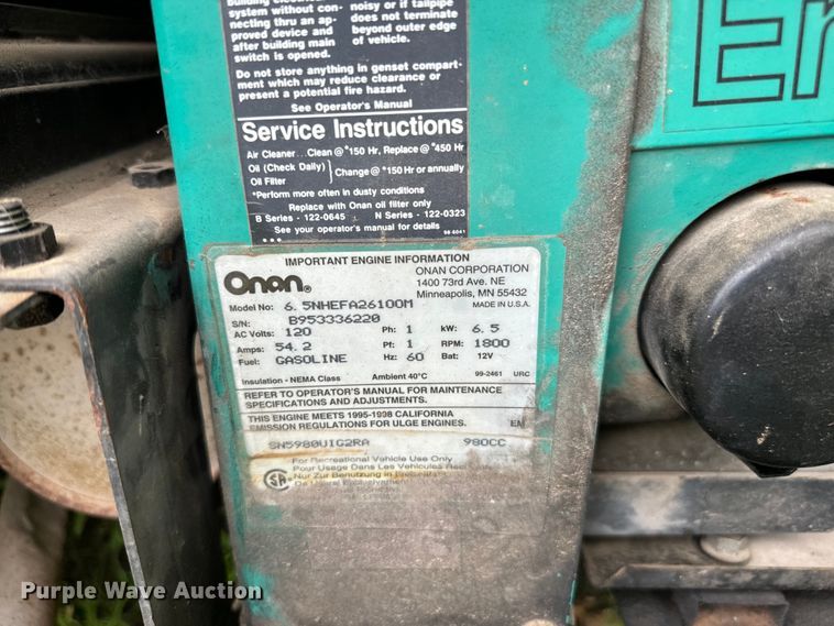 image for item EJ0562 1995 Winnebago IFG37RW RV