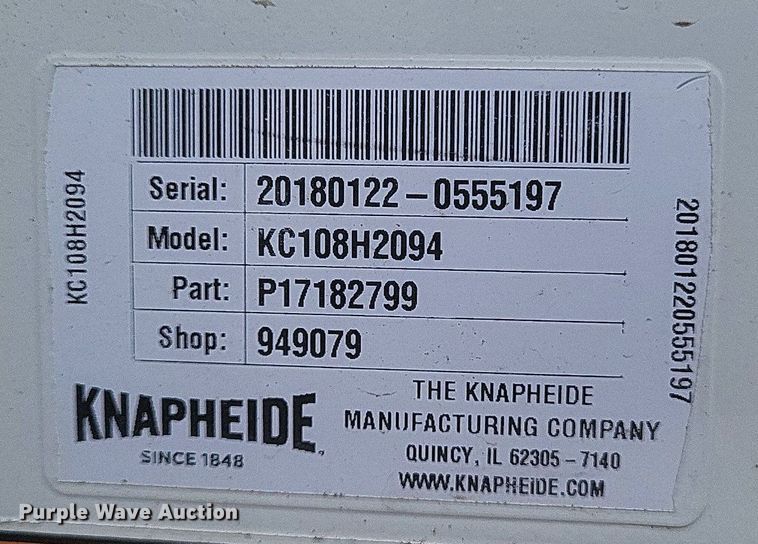 image for item EJ7854 Knapheide KC108H2094 utility bed