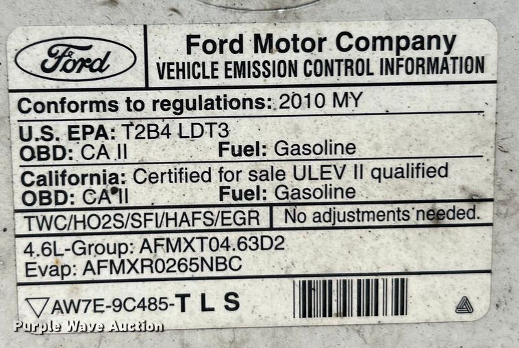 image for item EK4438 2010 Ford F150 XL pickup truck