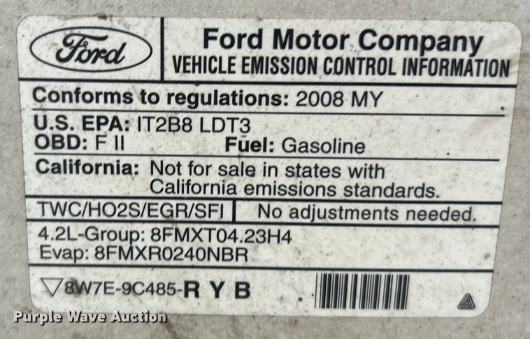 image for item EK4439 2008 Ford F150 XL pickup truck