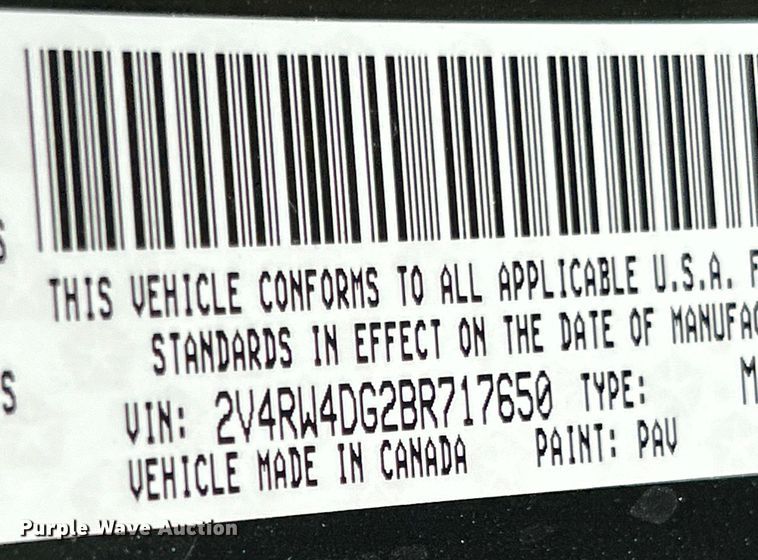 image for item EK4461 2011 Volkswagen  Routan S van