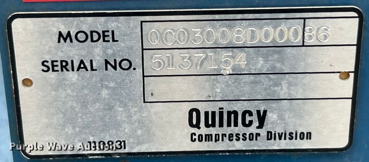image for item EK4468 Quincy QC03008D00086 air compressor