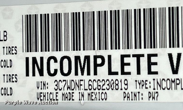 image for item EK4470 2012 Dodge  Ram 5500HD Crew Cab flatbed truck
