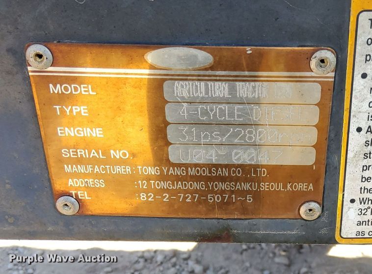 image for item EO9961 TYM T290 MFWD tractor