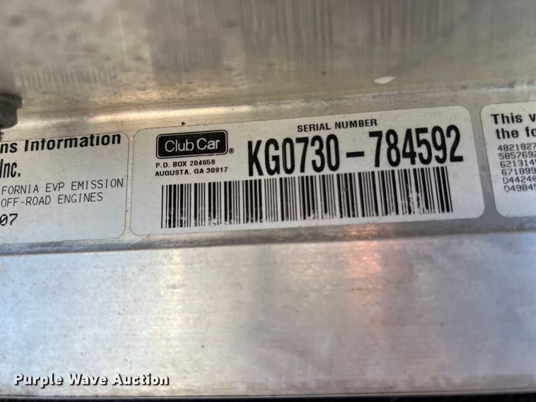 image for item KV9774 Club Car  golf cart