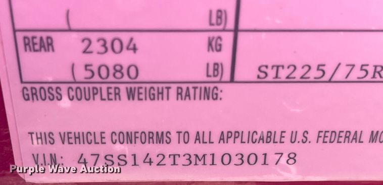 image for item LD9392 2021 Redi Haul utility trailer