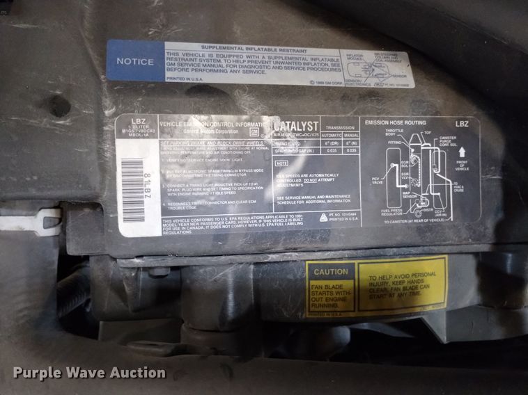 image for item LN9950 1991 Chevrolet Corvette  convertible