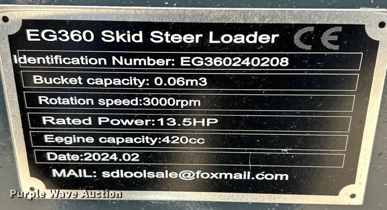 image for item MO9232 2024 EGN EG360 compact utility loader