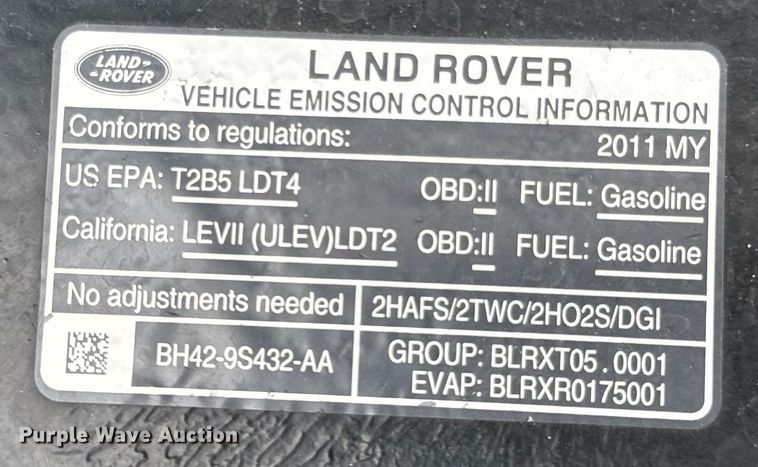 image for item ND9159 2011 Land Rover Range Rover Sport SUV