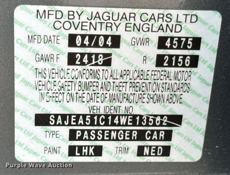 image for item ND9160 2004 Jaguar X-Type 