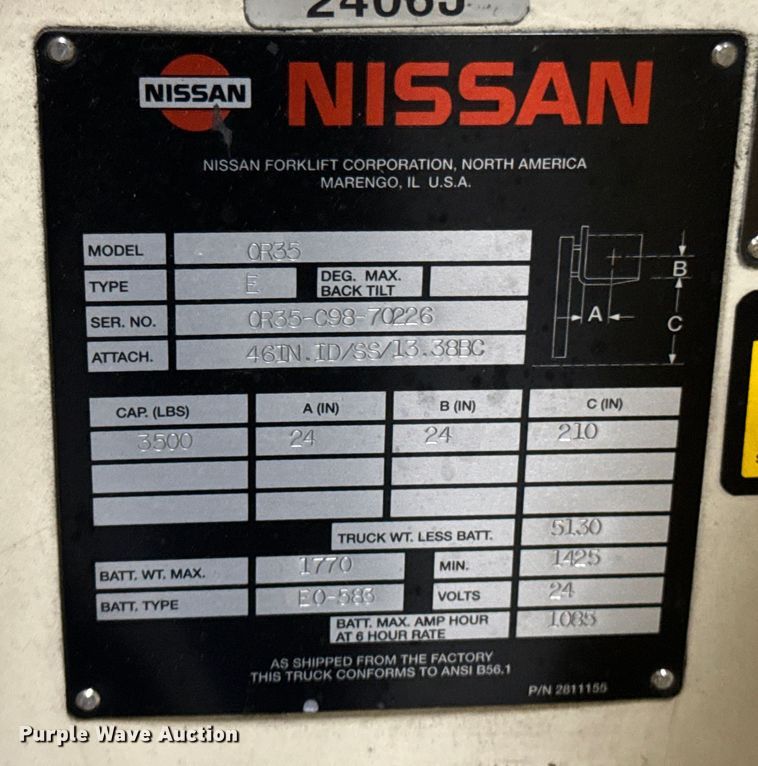 image for item ND9167 Nissan OR35 order picker