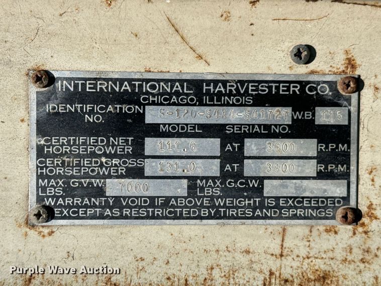 image for item ND9172 1957 International S-120 pickup truck