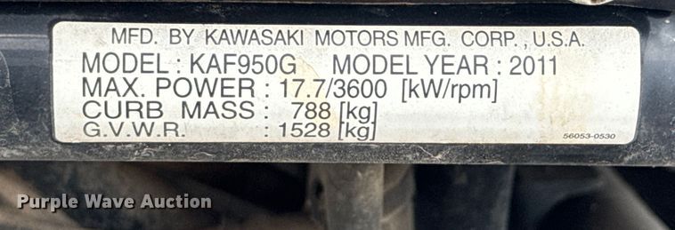 image for item ND9206 2011 Kawasaki Mule 4010 utility vehicle