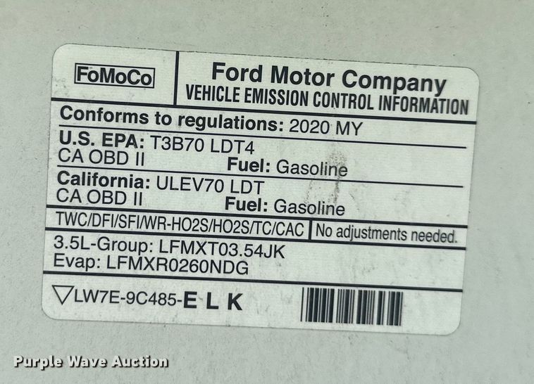 image for item NT9082 2020 Ford F150 SuperCab pickup truck