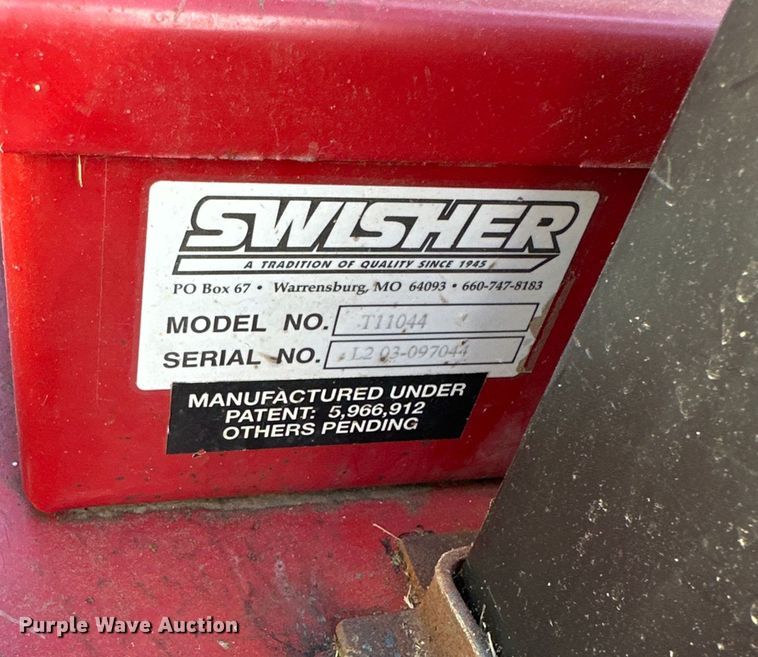 image for item NT9089 Swisher  T11044 finish mower