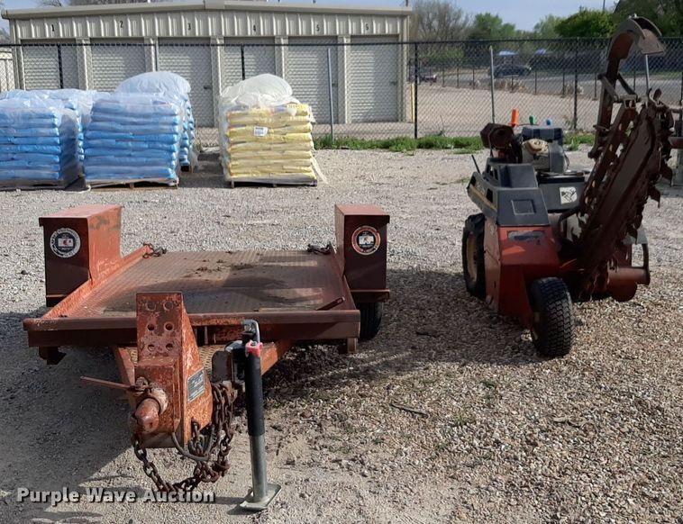 image for item NV9035 2003 Ditch Witch 1820H trencher with trailer