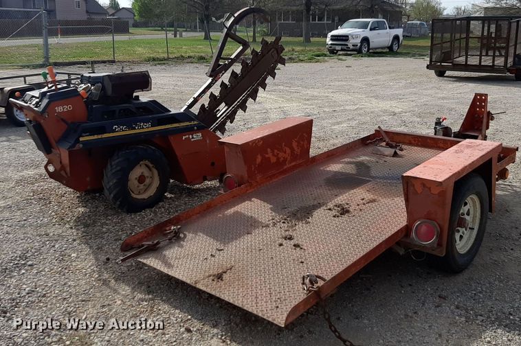 image for item NV9035 2003 Ditch Witch 1820H trencher with trailer