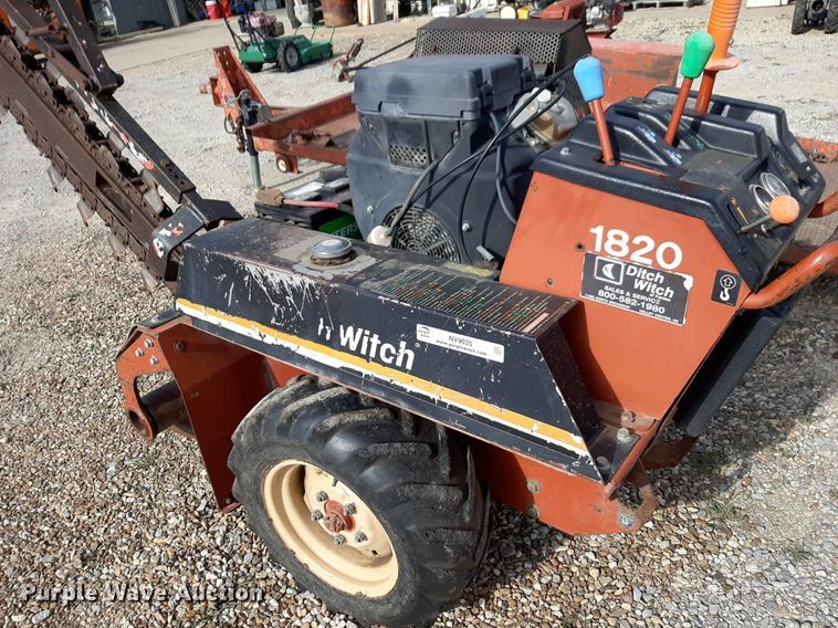 image for item NV9035 2003 Ditch Witch 1820H trencher with trailer