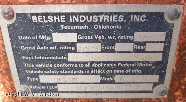 image for item NV9035 2003 Ditch Witch 1820H trencher with trailer