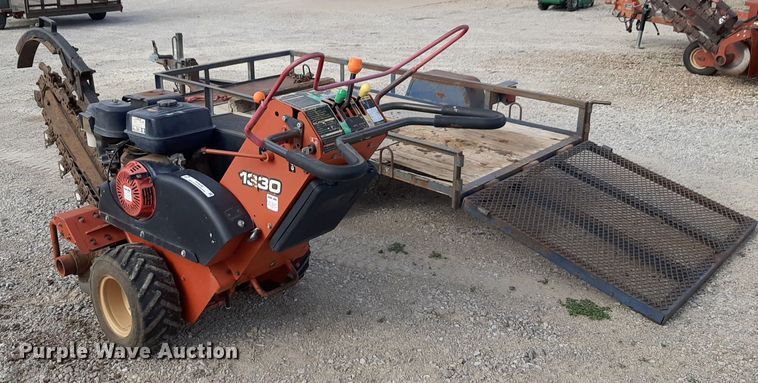 image for item NV9036 2006 Ditch Witch 1330 trencher with trailer