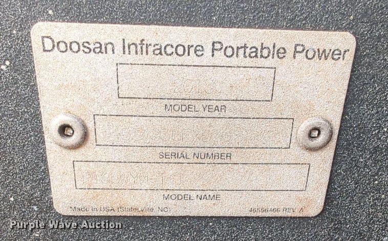 image for item NZ9567 2013 Doosan P185WYM-1-J air compressor