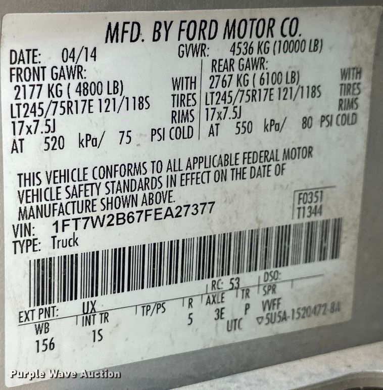 image for item OE9026 2015 Ford F250 Super Duty Crew Cab pickup truck