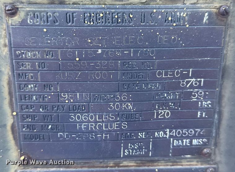 image for item OE9072 Kurz Root CLEC-1 generator