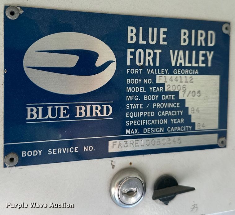 image for item OE9075 2006 Blue Bird All American  school bus