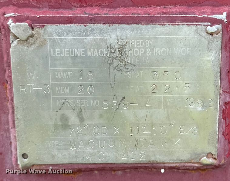 image for item DG4366 Vacuum tank bed