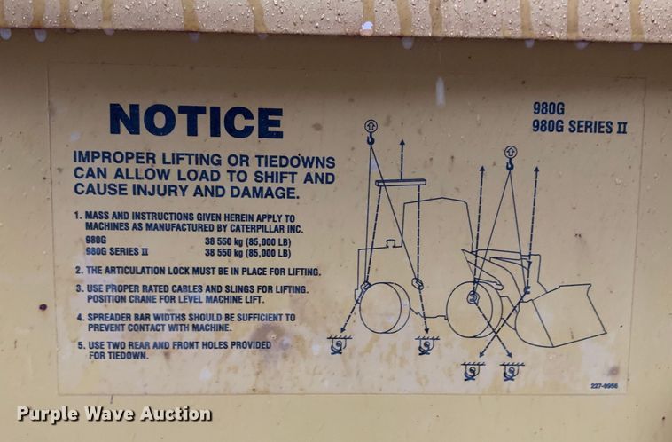 image for item DM7791 2004 Caterpillar 980G wheel loader