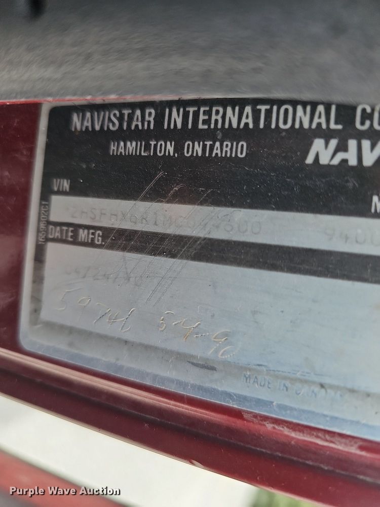 image for item DP0823 1991 International 9400 dump truck