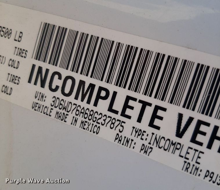 image for item DP2726 2008 Dodge Ram 5500 winch truck