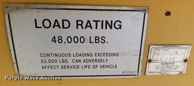 image for item DP3524 1988 Caterpillar 621E conventional scraper 