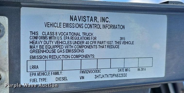 image for item DQ8675 2015 Caterpillar CT660L hydrovac truck