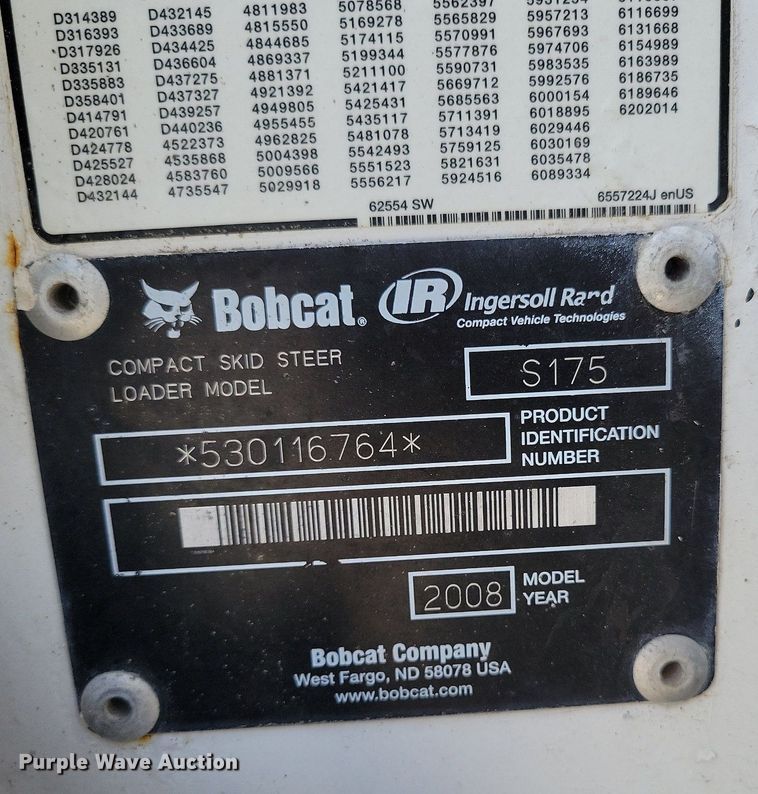 image for item DR7929 2008 Bobcat S175 skid steer loader