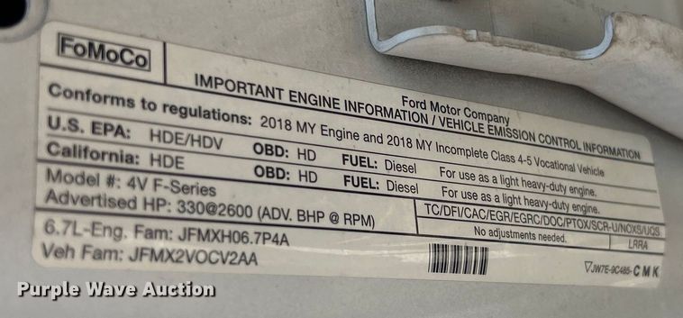 image for item DS2932 2018 Ford F550 bucket truck